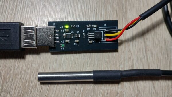 USB Thermometer module. Compatible with DS18B20, DS18S20, DS1822